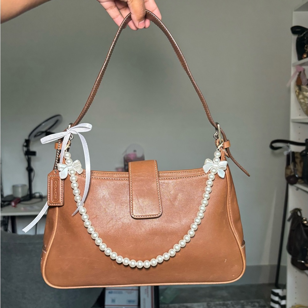 Vintage Coach Hampton Saddle Tan Shoulder Bag